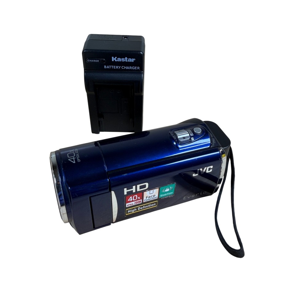 JVC Everio GZ-HM30AU Camcorder Blue 40x Optical Zoom High Definition w/Charger